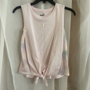 NWT Puma Pink Shirt Sleeveless Summer Daze Sz Large Sleeveless Waist Tie